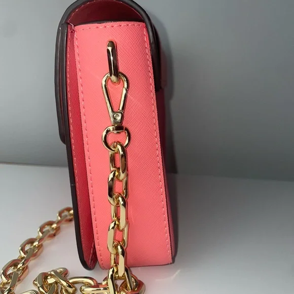 Michael Kors Carmen Medium Convertible Shoulder Bag Grapefruit - Picture 10 of 14